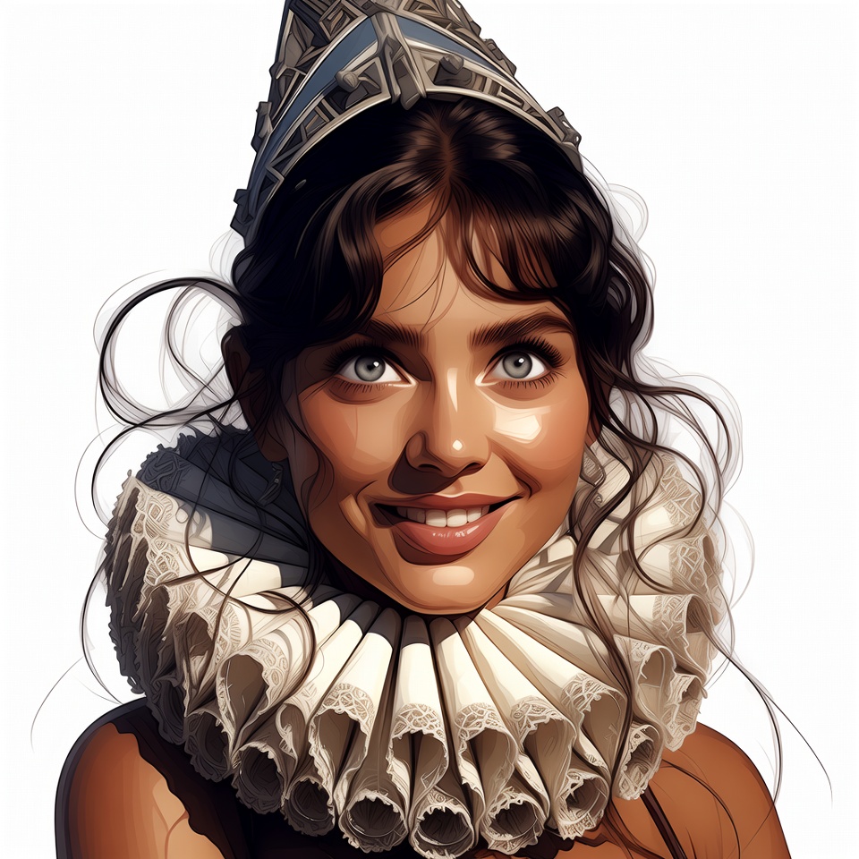 Woman in Elizabethan hat and ruff Woman in Elizabethan hat and ruff