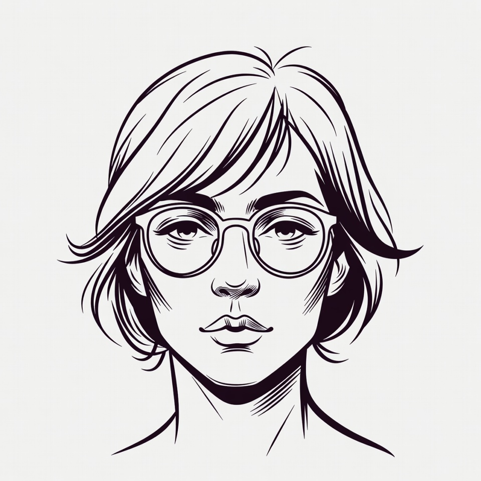 Woman wearing glasses portrait Woman wearing glasses portrait