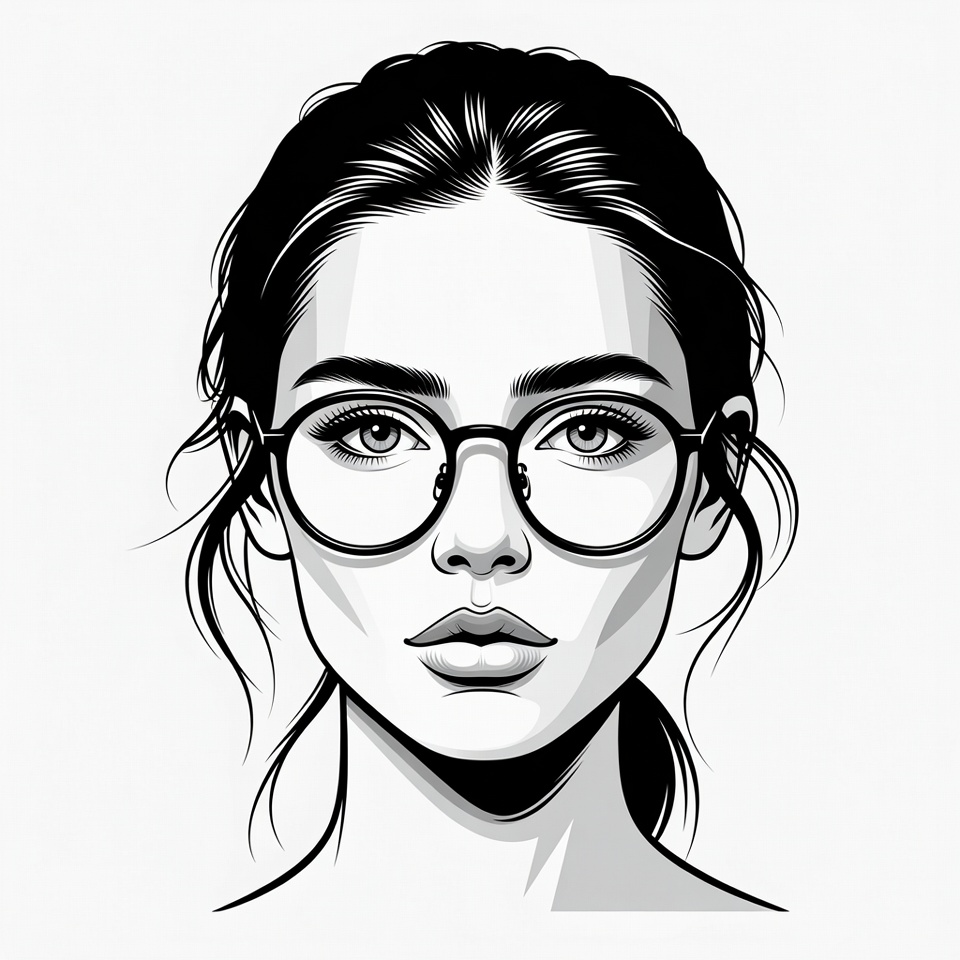 Woman wearing glasses portrait Woman wearing glasses portrait