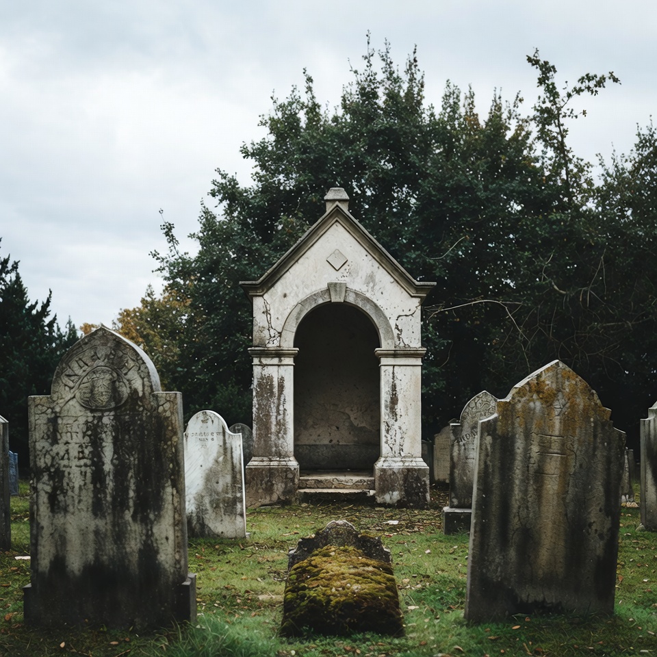 Old Mausoleum in Cemetery Old Mausoleum in Cemetery