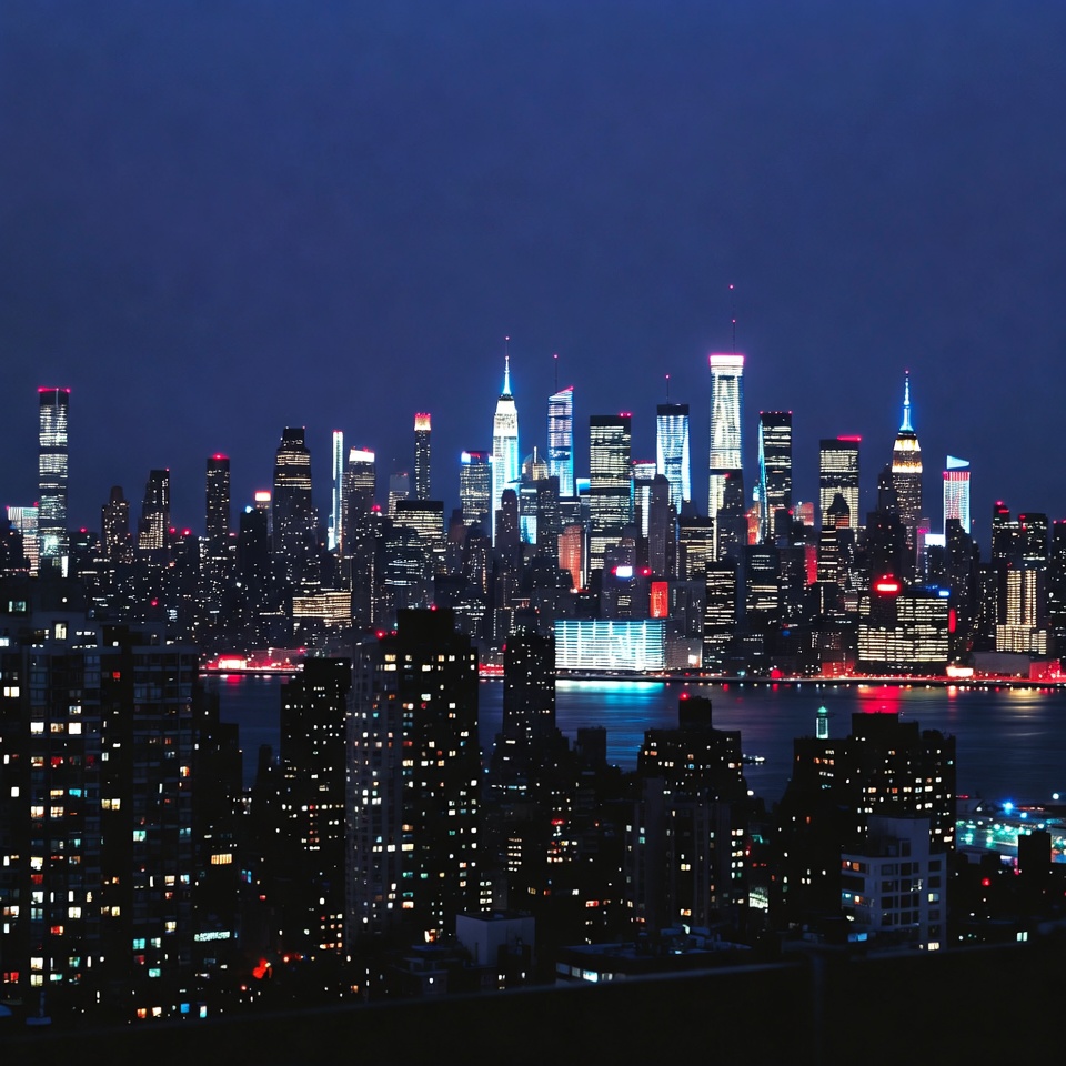 New York City Skyline at Night New York City Skyline at Night
