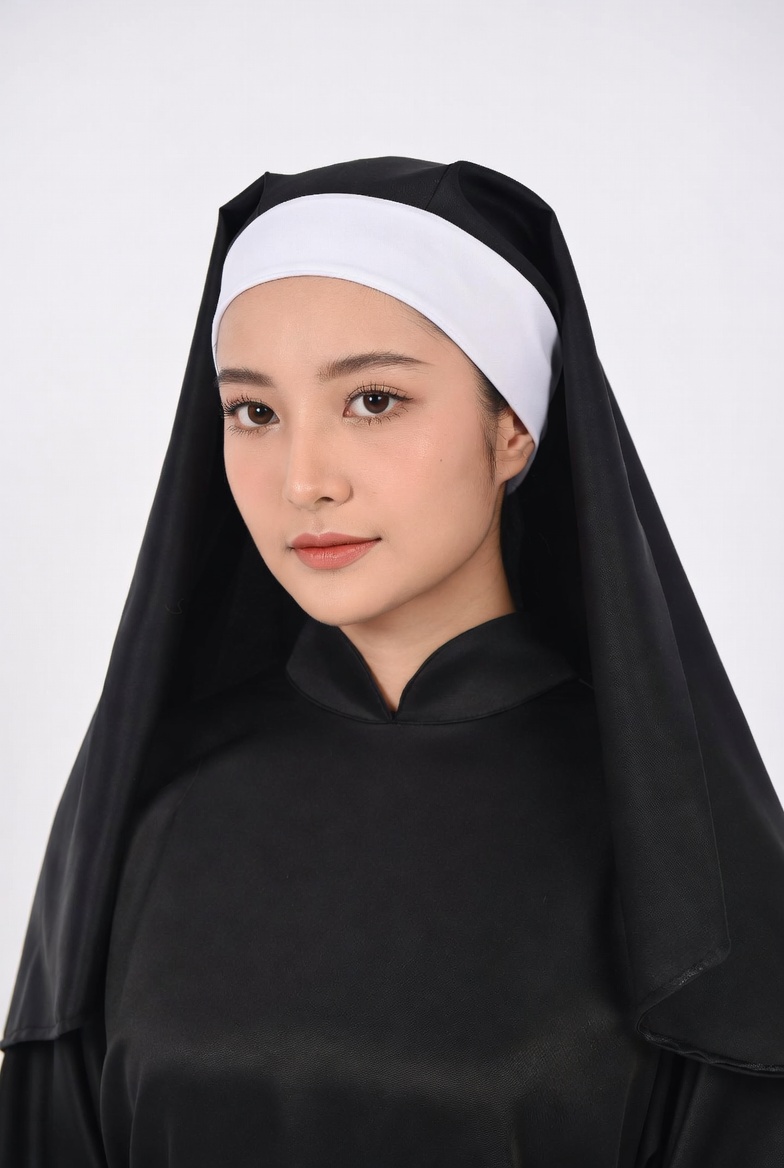 Asian woman in nun habit Asian woman in nun habit