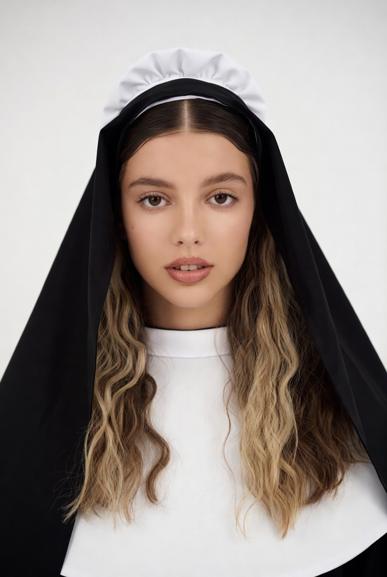 Young woman in nun habit Young woman in nun habit