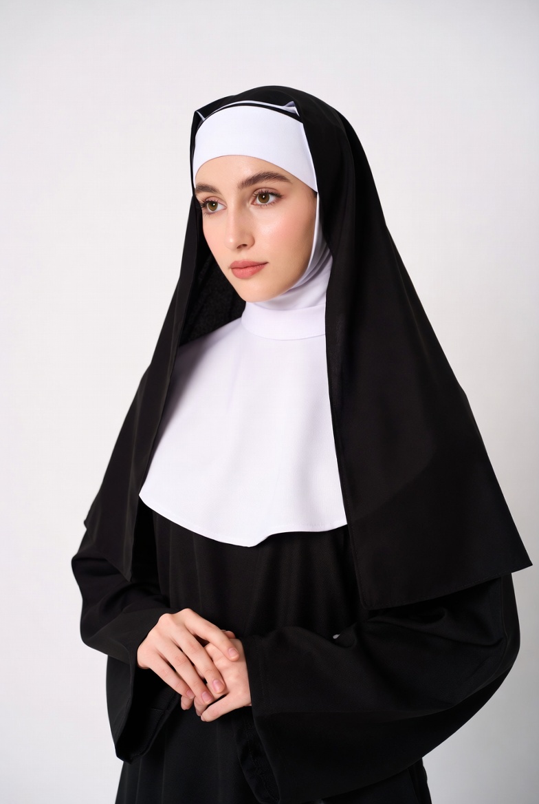 Nun in black and white habit Nun in black and white habit