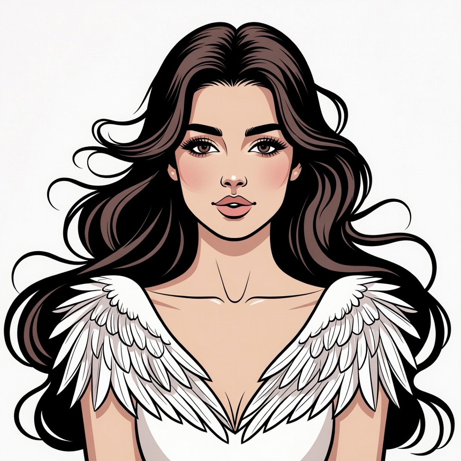 Beautiful woman with angel wings Beautiful woman with angel wings