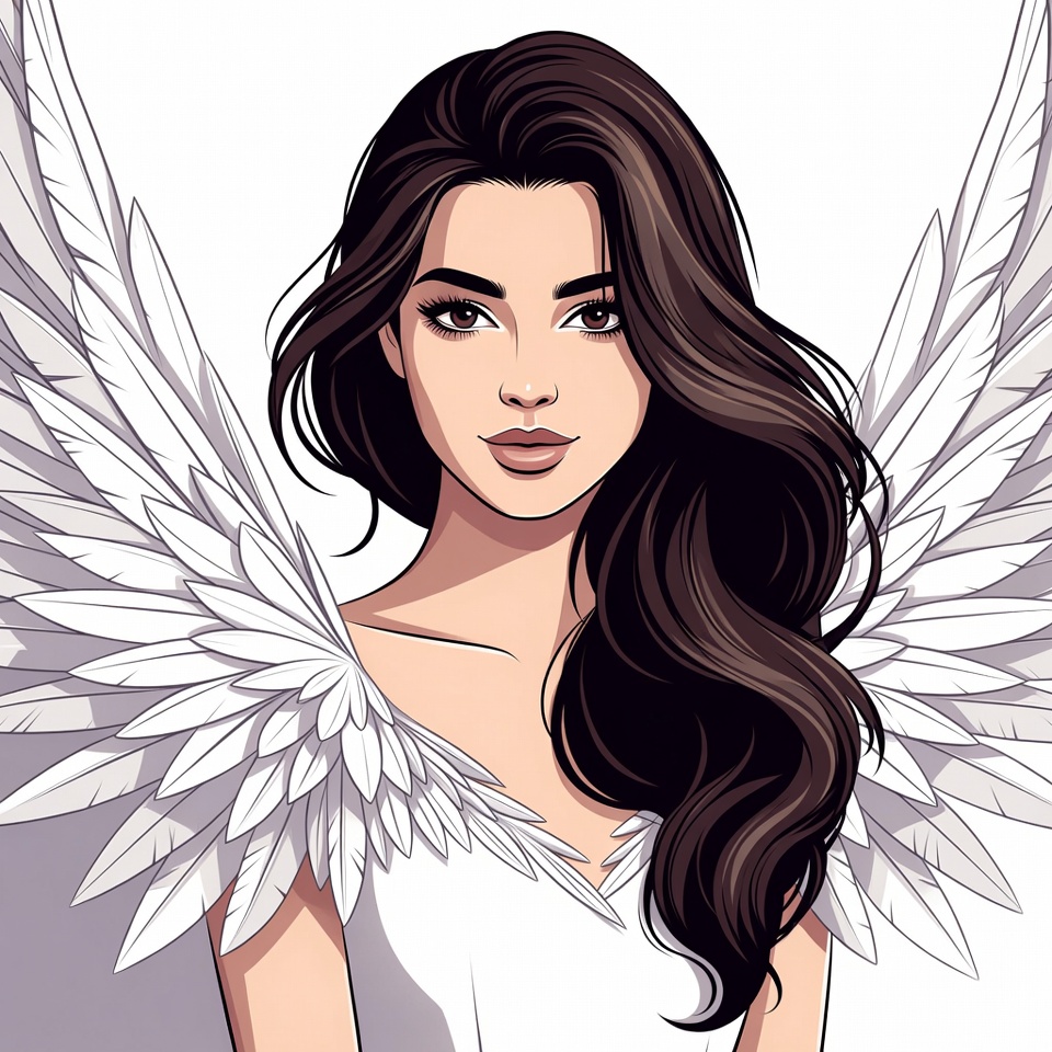 Beautiful winged angel woman Beautiful winged angel woman