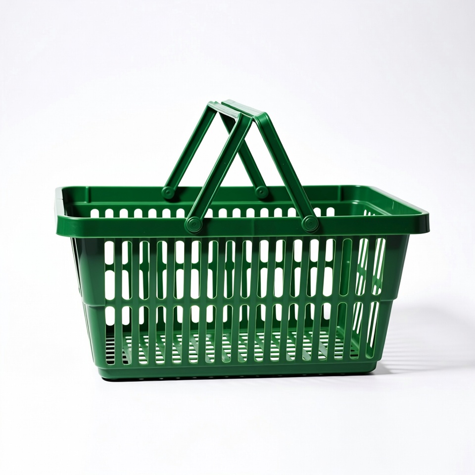 Green Plastic Shopping Basket Green Plastic Shopping Basket