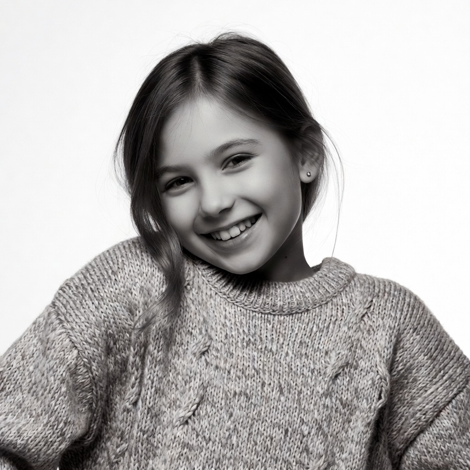 Smiling girl in sweater Smiling girl in sweater