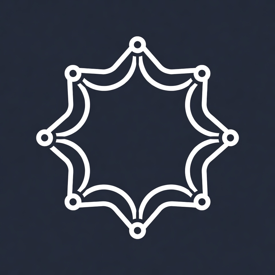 White Outline Eight-Pointed Star White Outline Eight-Pointed Star