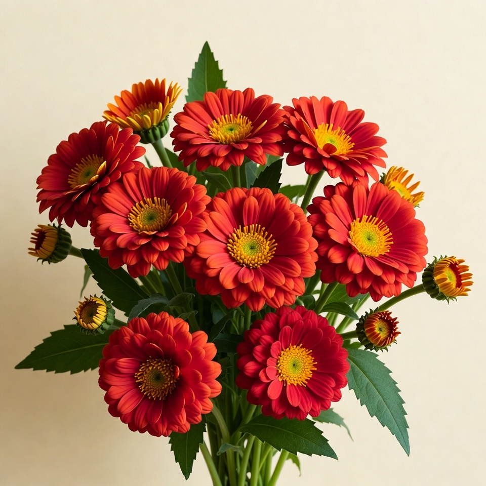 Bouquet of Vibrant Red Gerbera Daisies Bouquet of Vibrant Red Gerbera Daisies