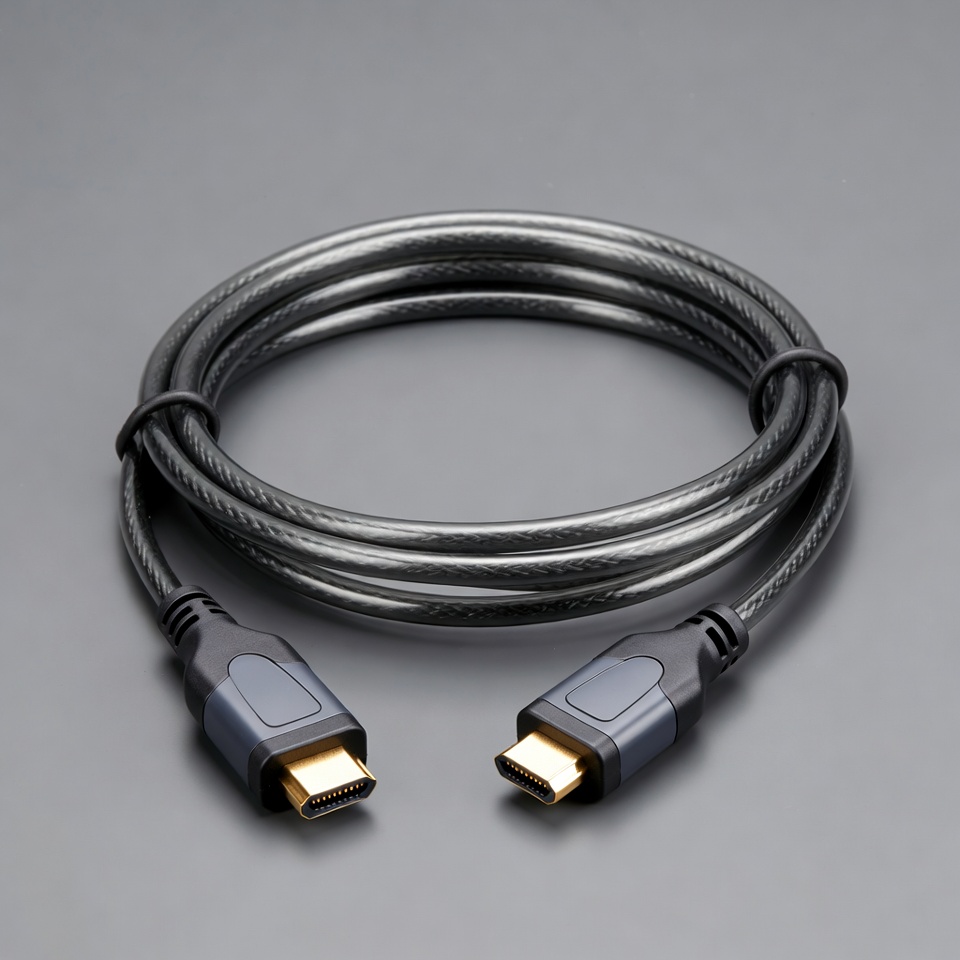 Black HDMI Cable with Connectors Black HDMI Cable with Connectors