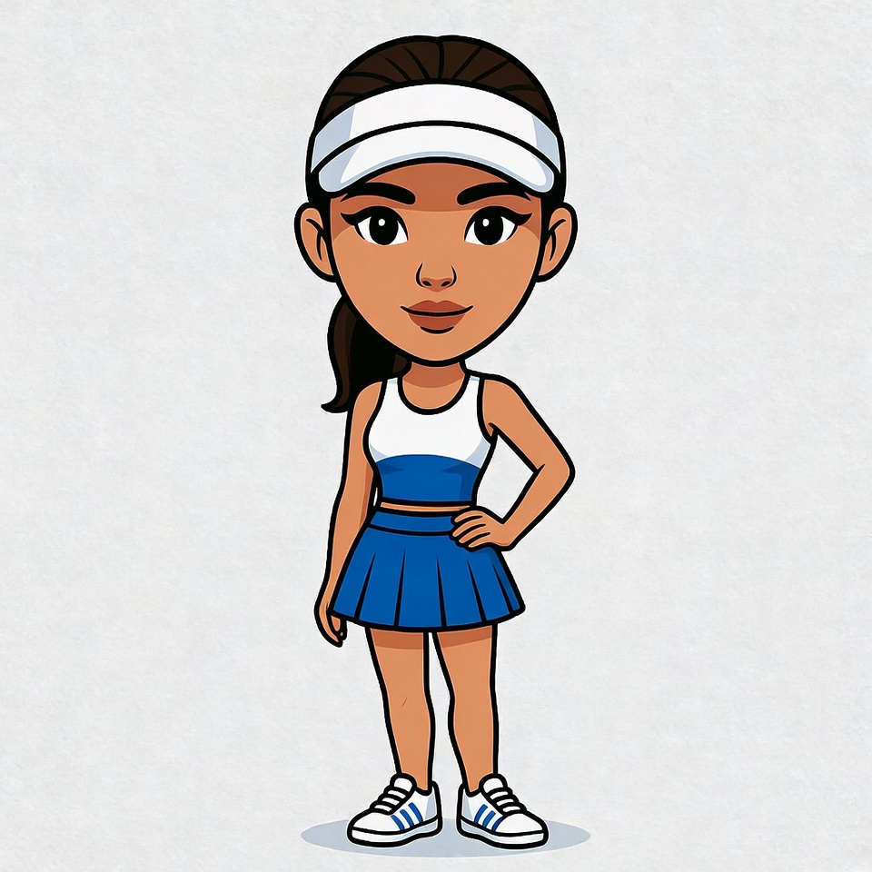 Asian woman in tennis uniform Asian woman in tennis uniform