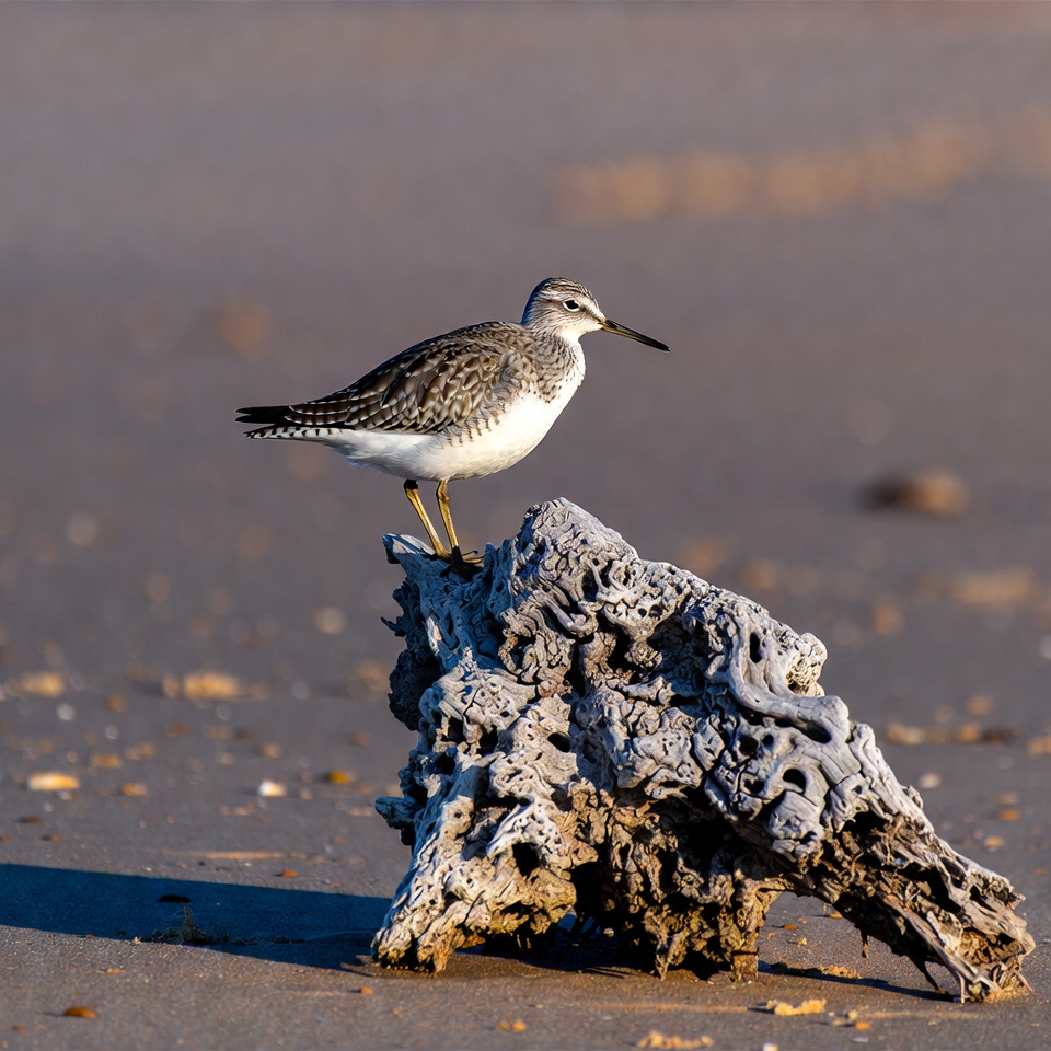 Semipalmated Sandpiper on driftwood Semipalmated Sandpiper on driftwood