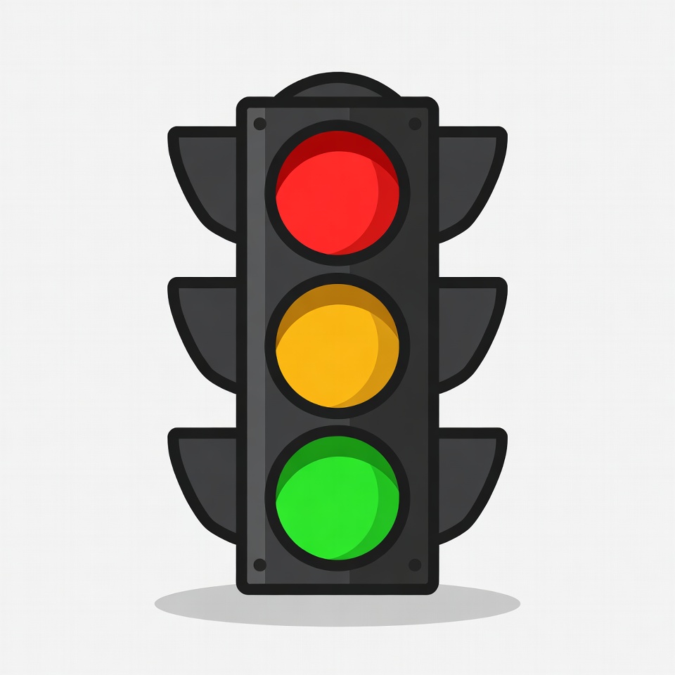 Traffic light illustration Traffic light illustration