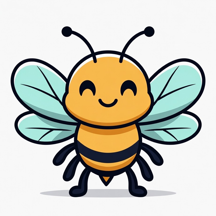 Cute cartoon bee illustration Cute cartoon bee illustration