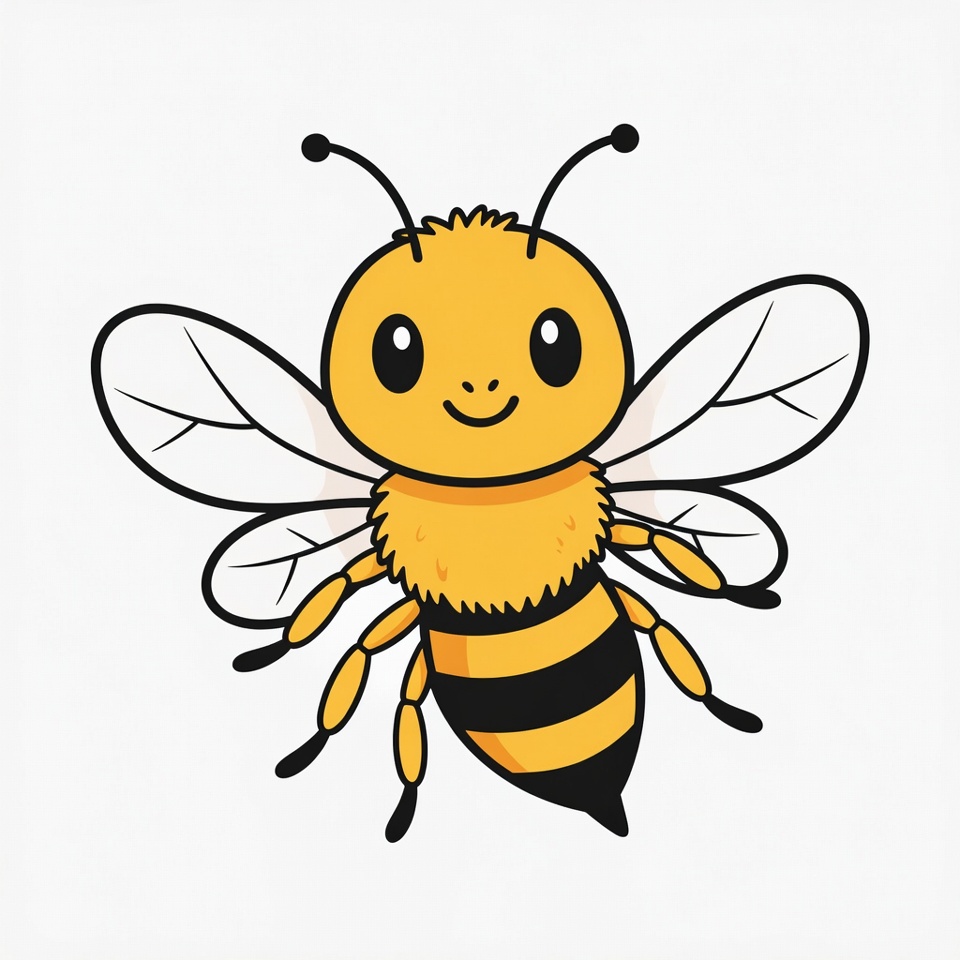 Cute cartoon honey bee Cute cartoon honey bee