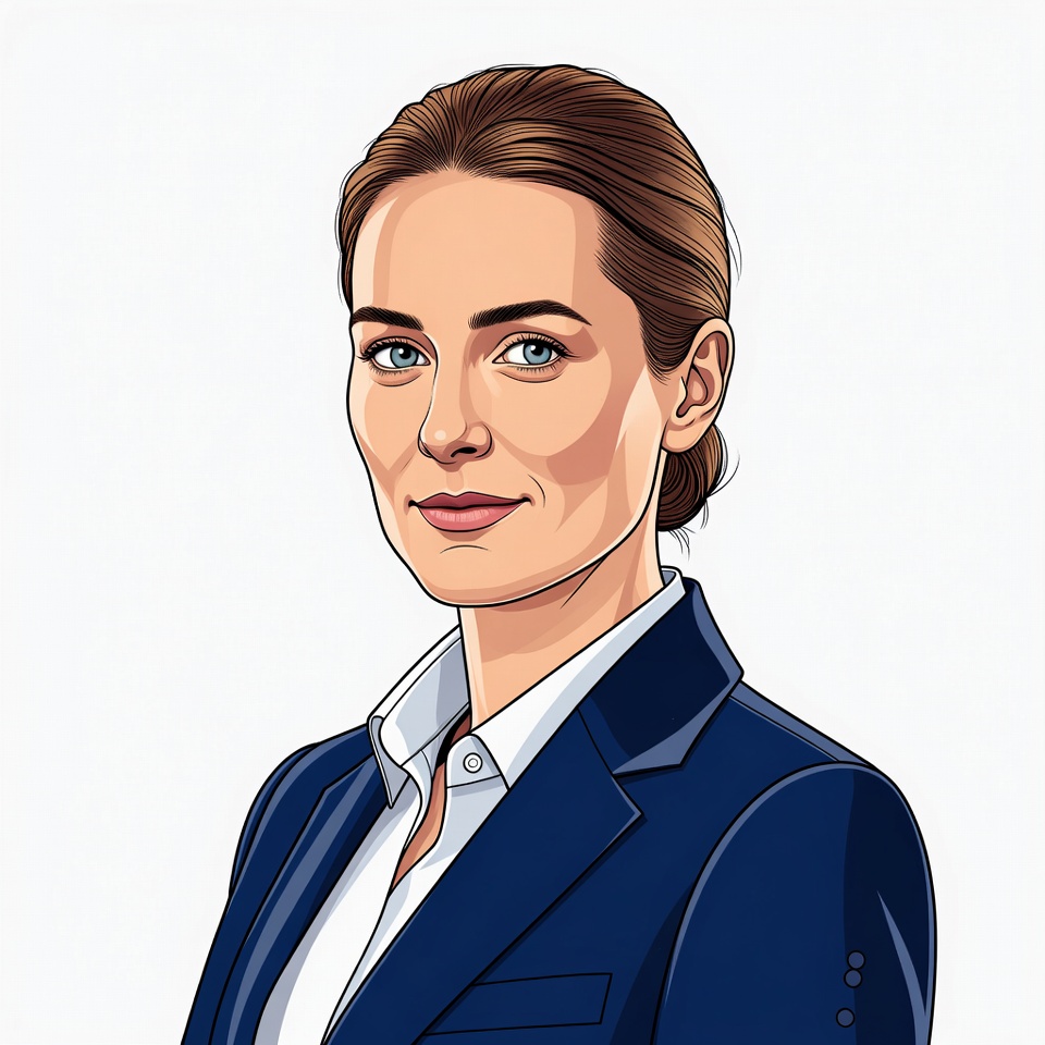 Professional woman in blue suit Professional woman in blue suit