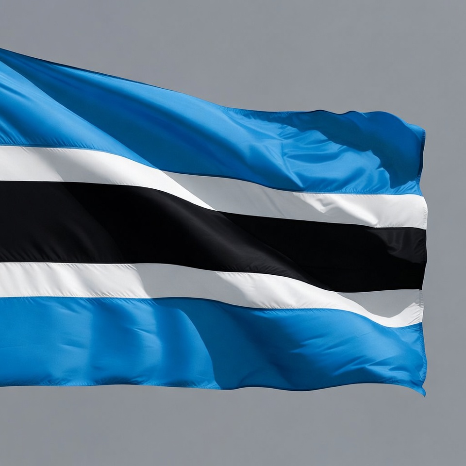 Botswana Flag Waving Botswana Flag Waving