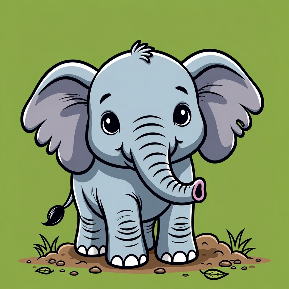 Cute baby elephant illustration Cute baby elephant illustration