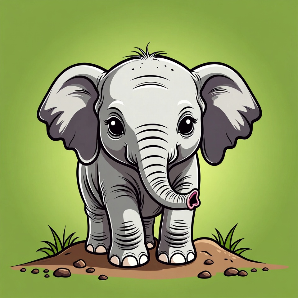 Cute baby elephant illustration Cute baby elephant illustration