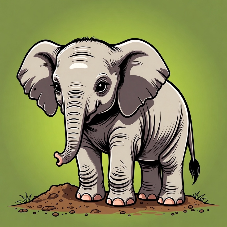 Cute baby elephant illustration Cute baby elephant illustration