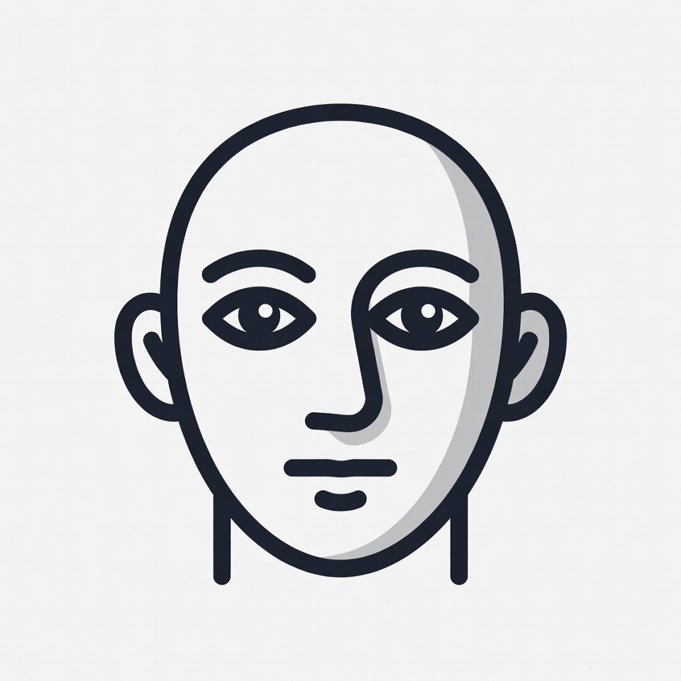 Bald Man Face Icon Bald Man Face Icon