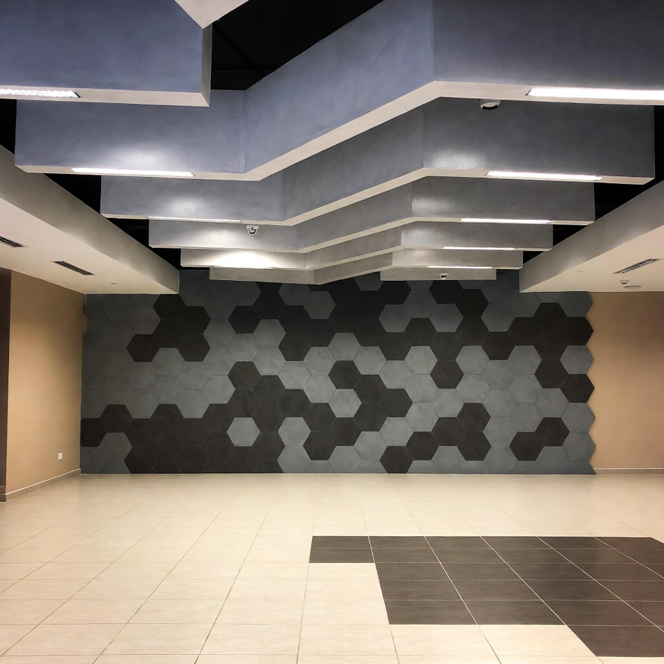 Modern Hexagon Wall Interior Modern Hexagon Wall Interior