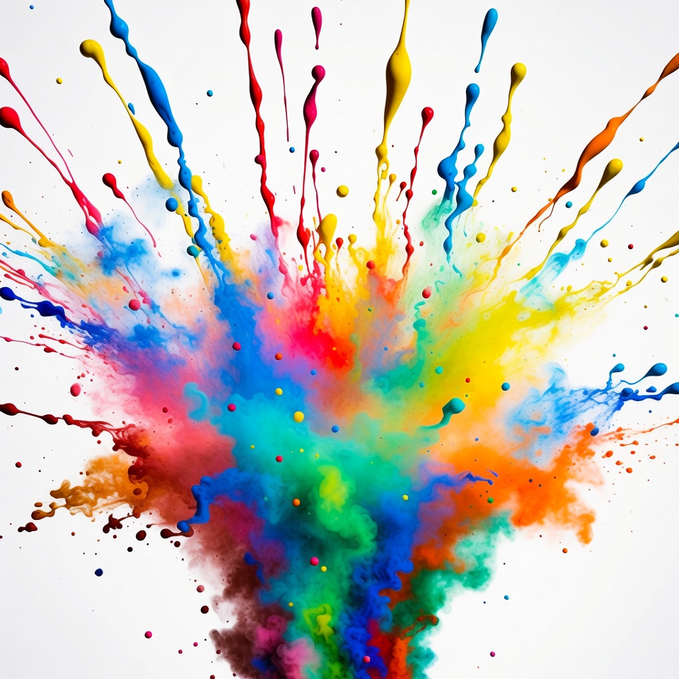 Colorful Paint Splatter Explosion Colorful Paint Splatter Explosion