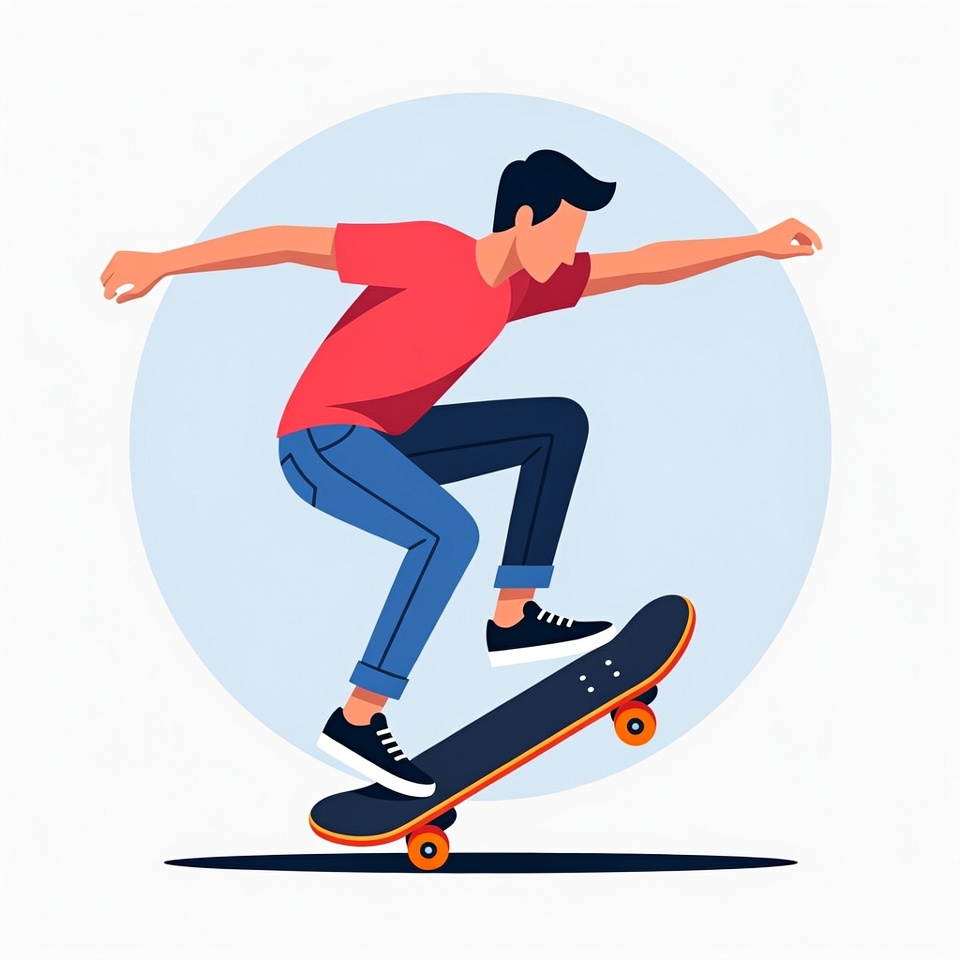 Man skateboarding in dynamic jump Man skateboarding in dynamic jump