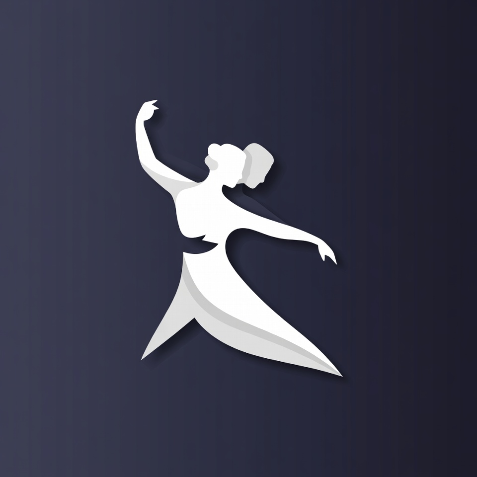 Silhouette couple dancing tango Silhouette couple dancing tango