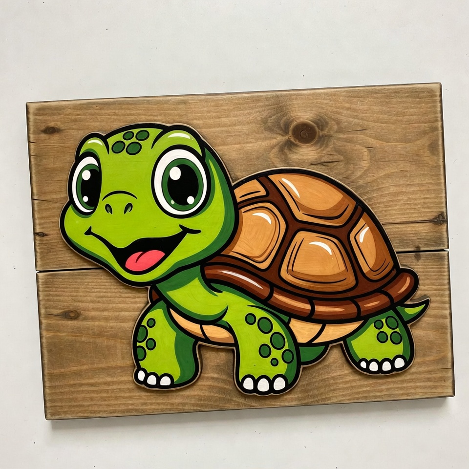 Cute baby turtle on wood Cute baby turtle on wood