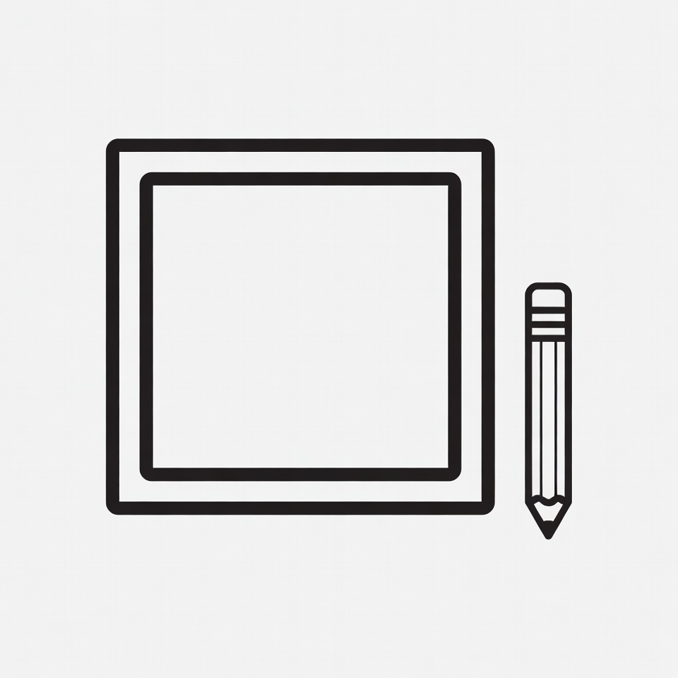 Blackboard and Pencil Icon Blackboard and Pencil Icon