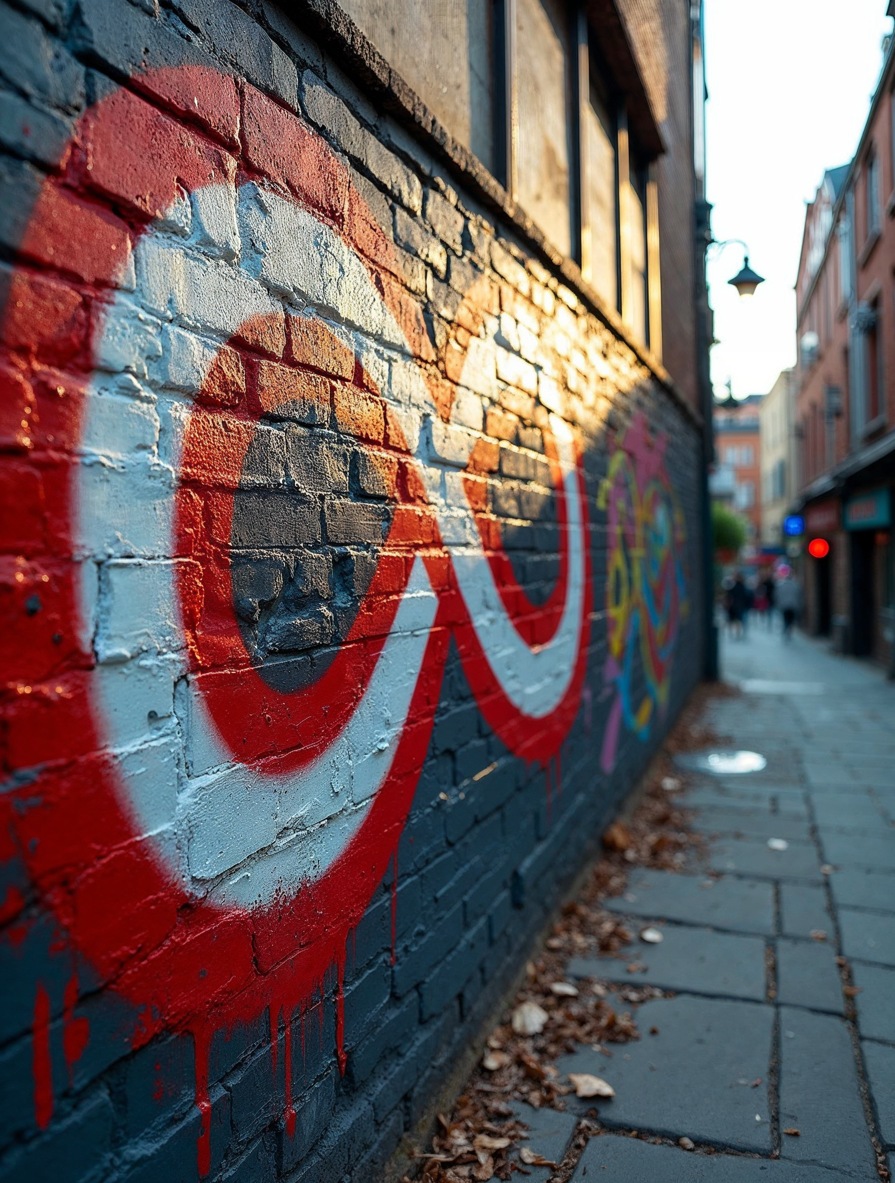 Infinity Symbol Graffiti on Brick Wall Infinity Symbol Graffiti on Brick Wall