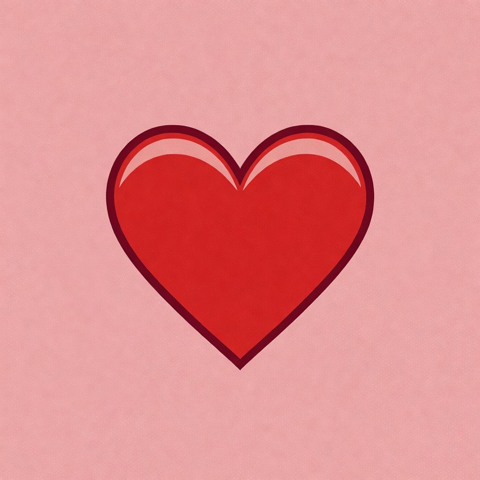 Red heart on pink background Red heart on pink background