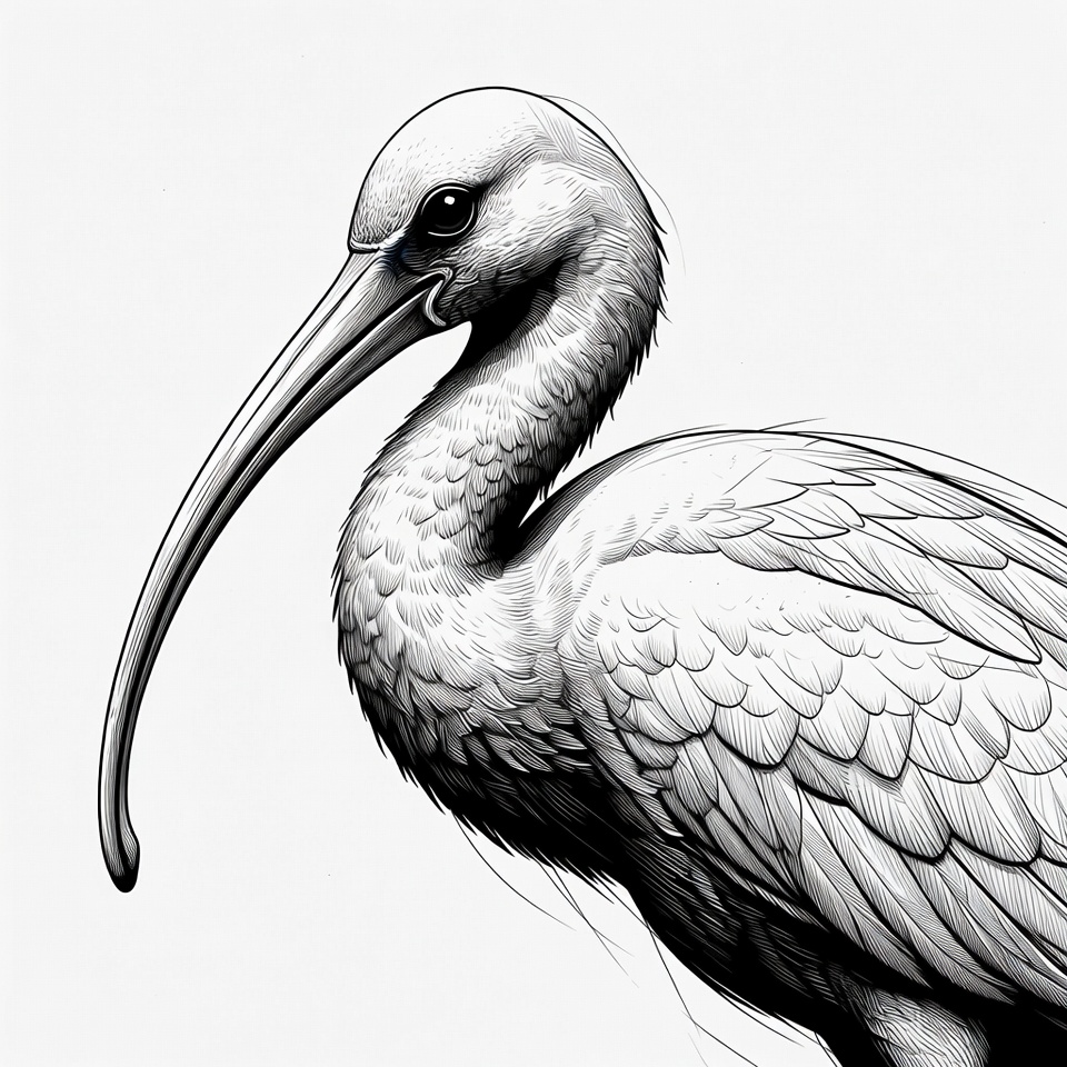 Ibis bird illustration Ibis bird illustration