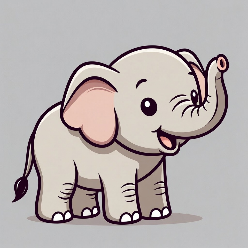 Cute baby elephant illustration Cute baby elephant illustration