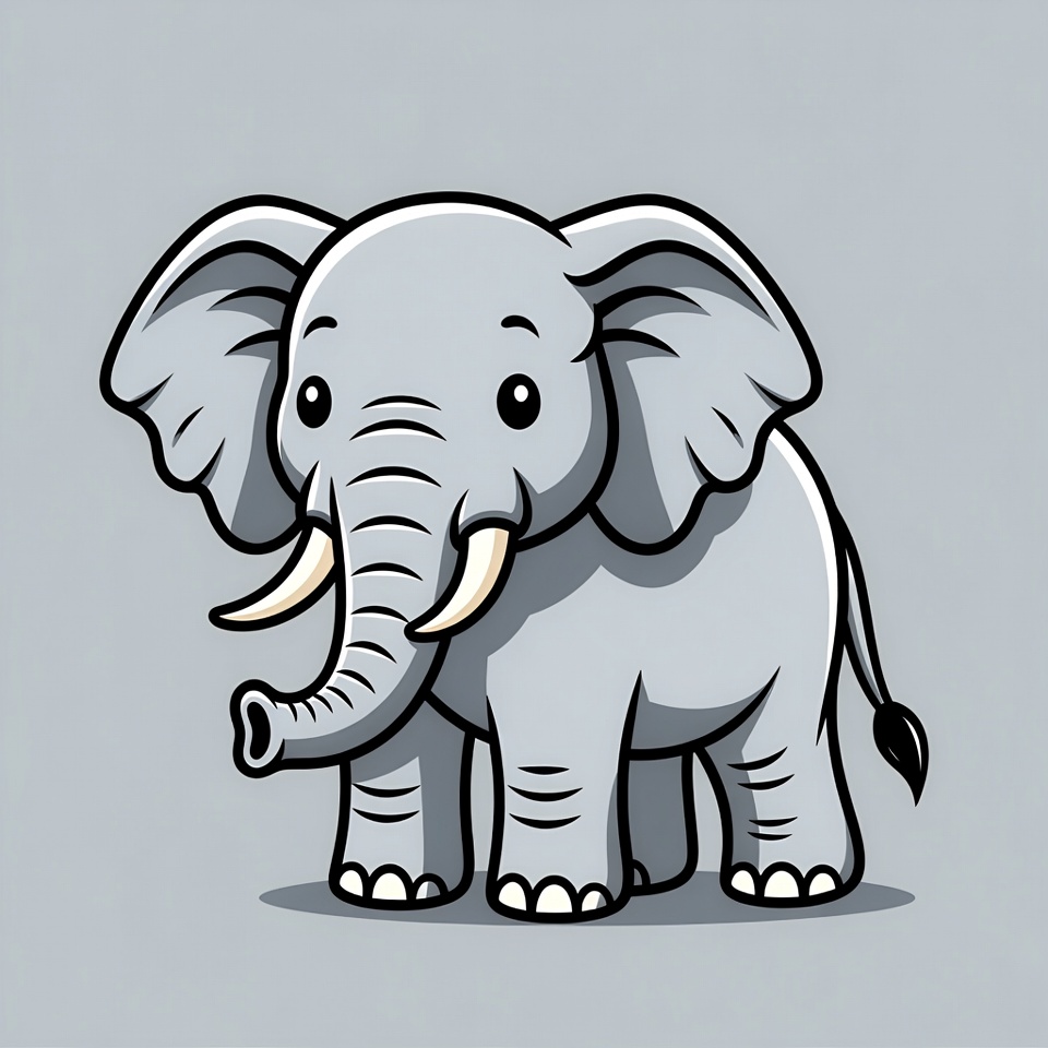 Cute cartoon baby elephant Cute cartoon baby elephant