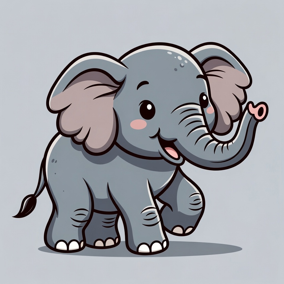 Cute baby elephant illustration Cute baby elephant illustration