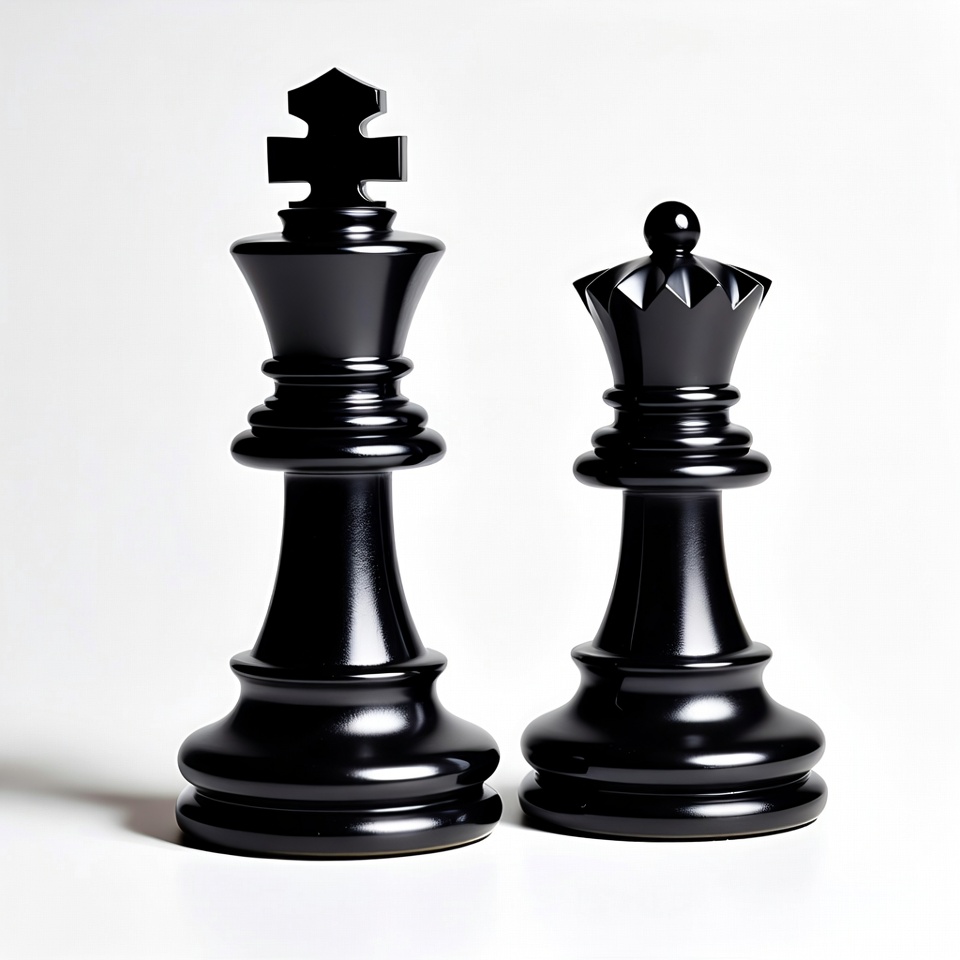 Black Chess King and Queen Black Chess King and Queen