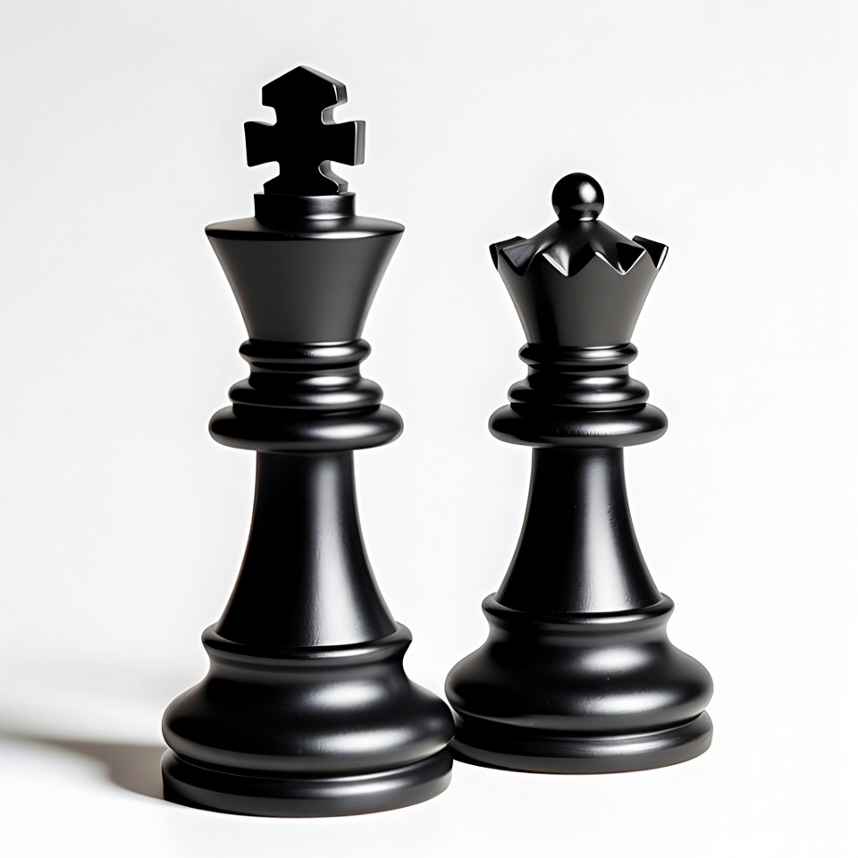 Black King and Queen Chess Pieces Black King and Queen Chess Pieces