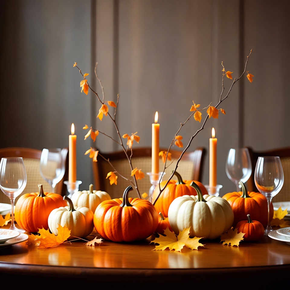 Autumn Pumpkin Candle Centerpiece Autumn Pumpkin Candle Centerpiece