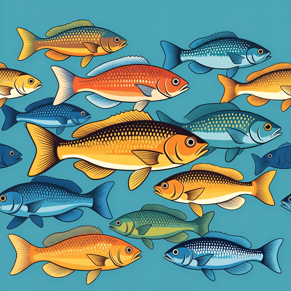 Colorful tropical fish illustration Colorful tropical fish illustration