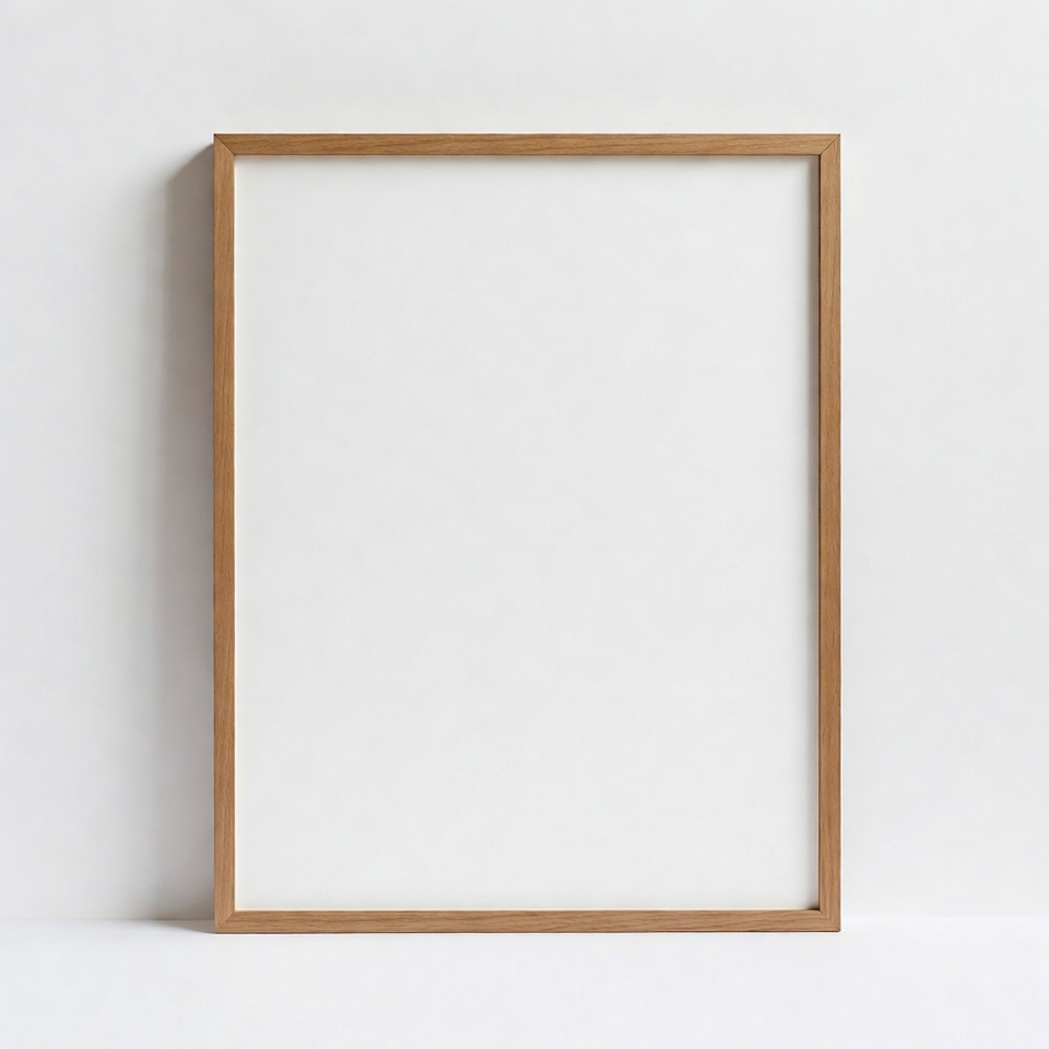 Wooden Frame with White Blank Wooden Frame with White Blank