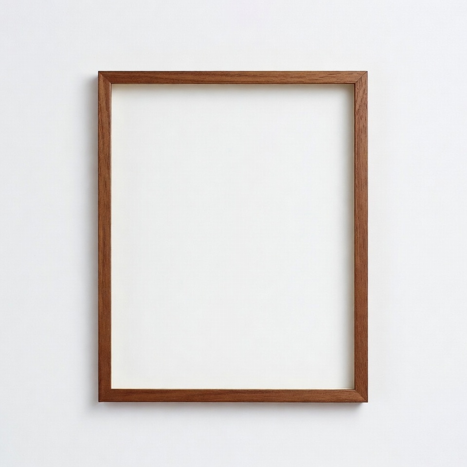 Empty Walnut Wood Picture Frame Empty Walnut Wood Picture Frame