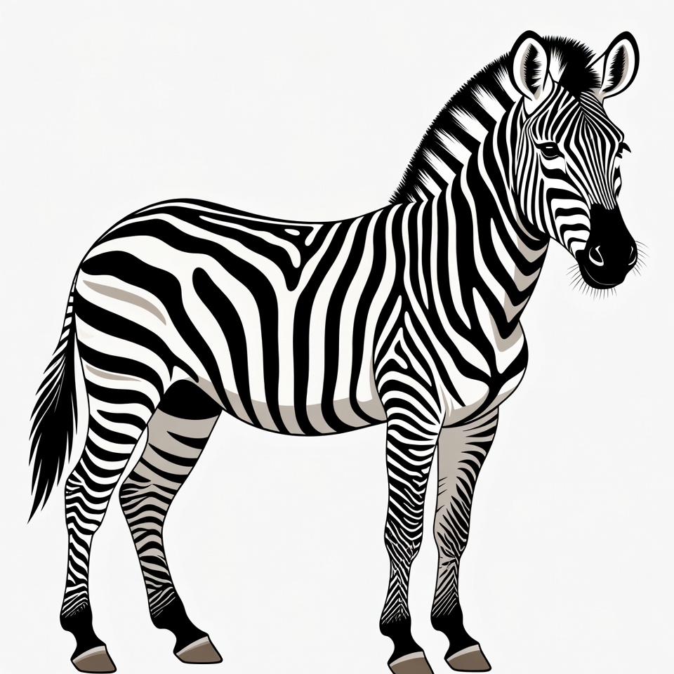 Zebra standing on white background Zebra standing on white background