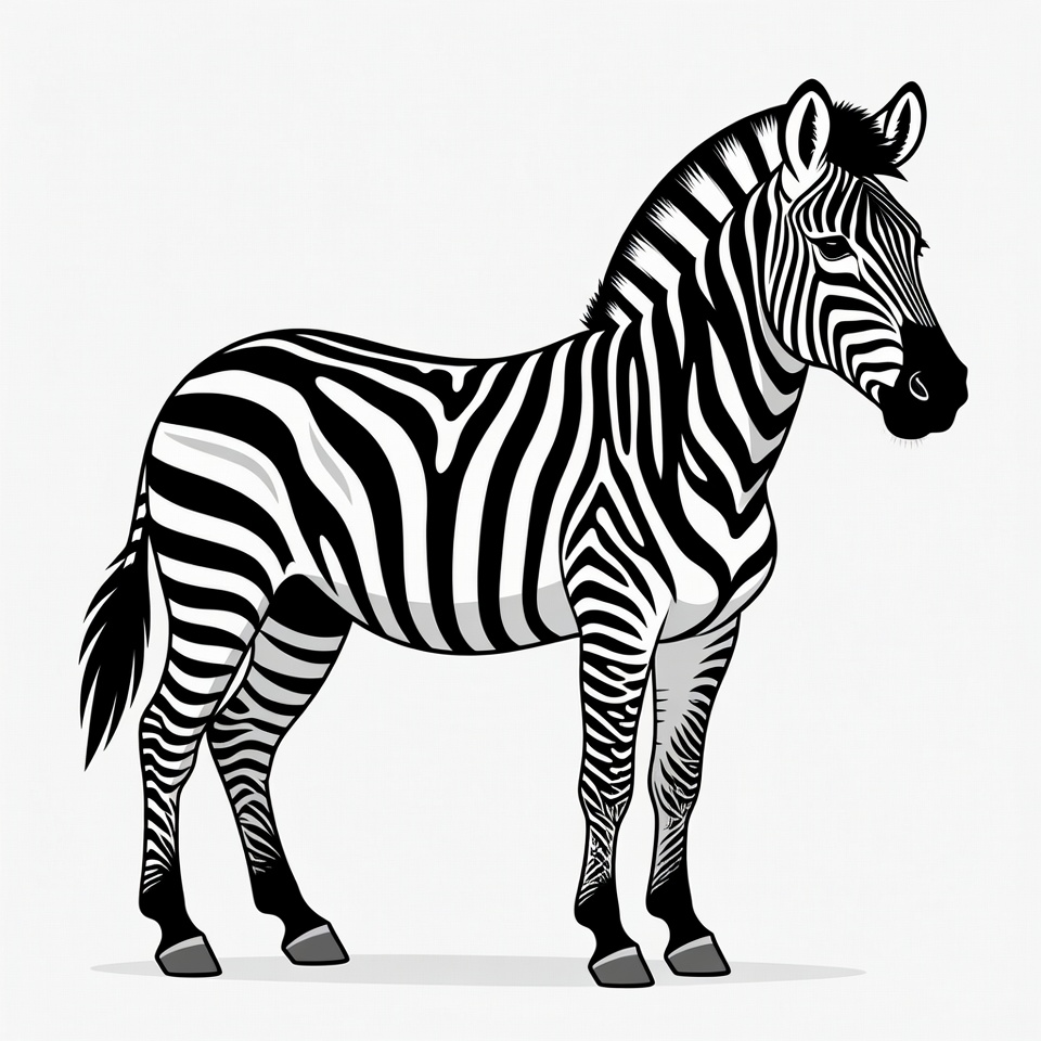 Zebra standing isolated background Zebra standing isolated background