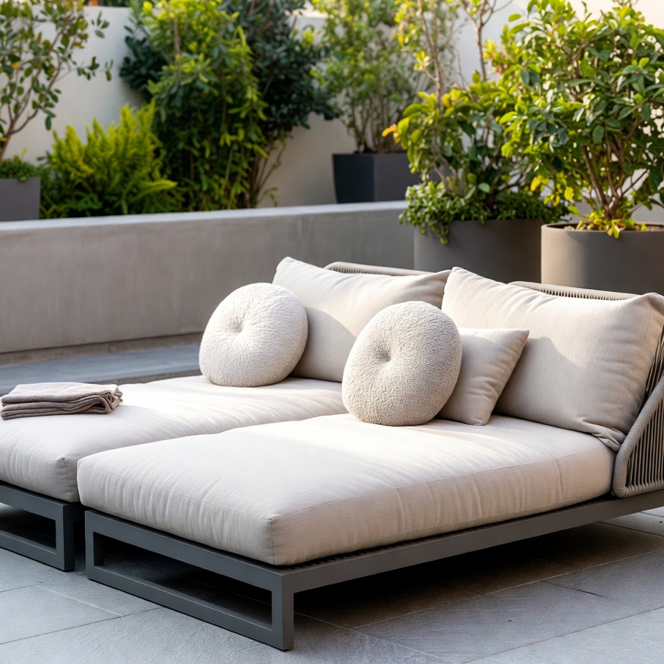 Modern Outdoor Daybed with Cushions Modern Outdoor Daybed with Cushions