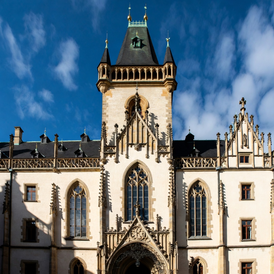 Gothic Castle with Green Spires Gothic Castle with Green Spires