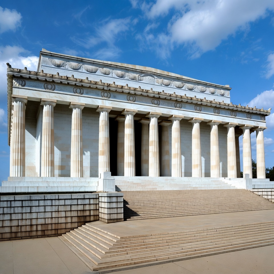 Lincoln Memorial with columns Lincoln Memorial with columns