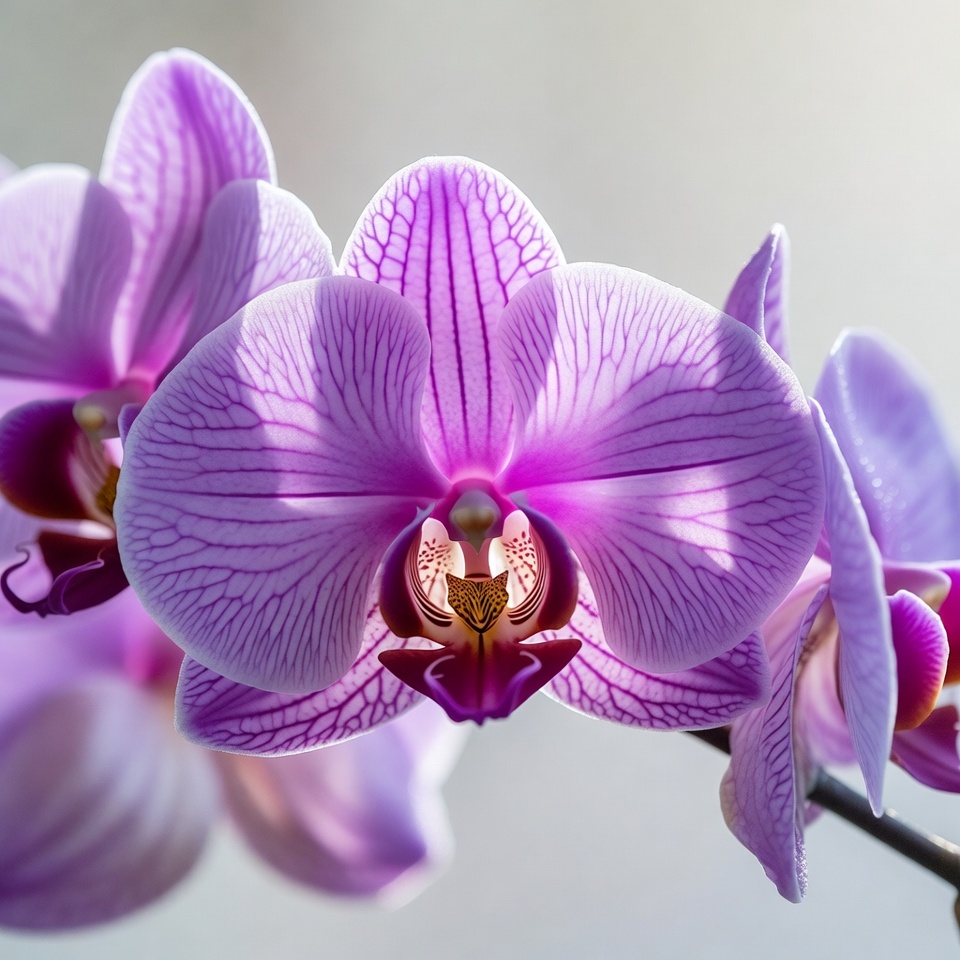 Purple Orchid Flower Closeup Purple Orchid Flower Closeup